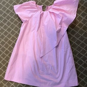 Zara pink dress size 5-6 ruffles short sleeve girls
